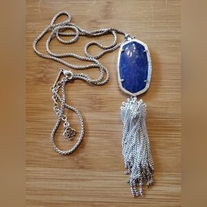 Kendra Scott Lapis Tassel Necklace